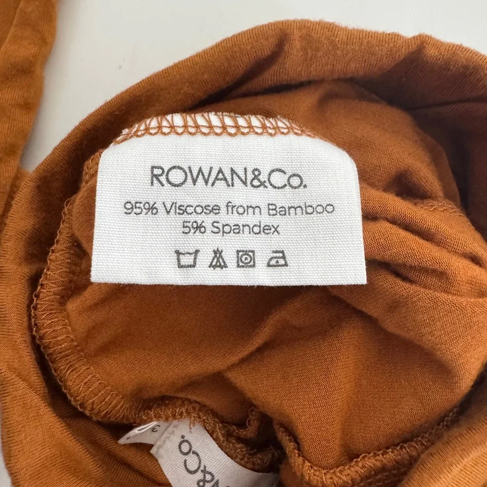 Rowan & Co Baby Bodysuit Pants Jogger Set Rust‎ Copper Bamboo Blend Outfit 3 6M